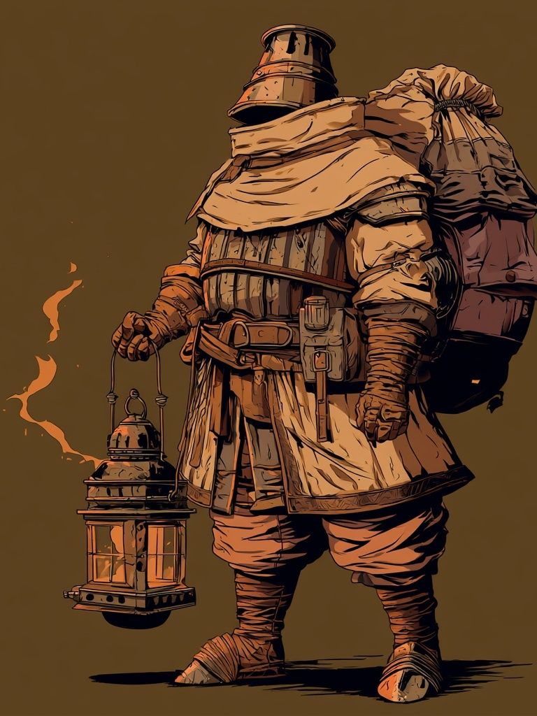 Lantern Bearer Fantasy Illustration Poster. poster — illustration art
