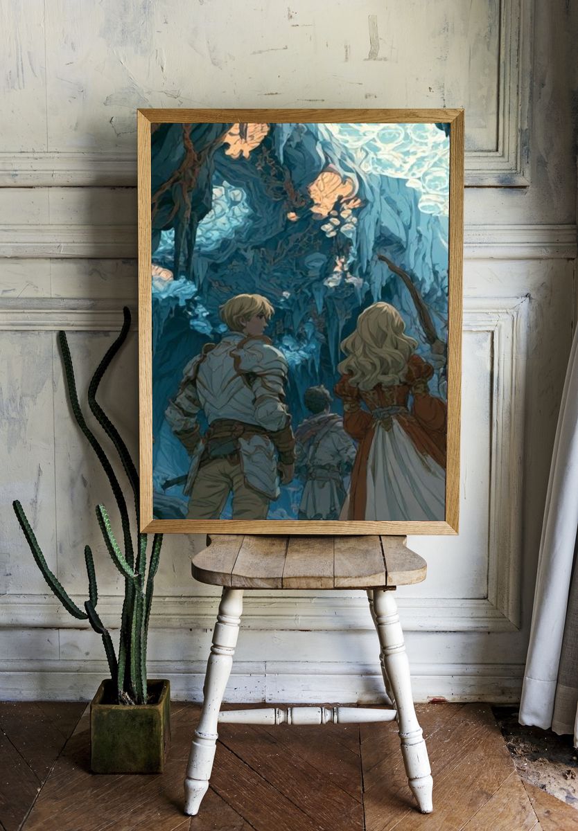 Fantasy Cave Adventure Illustration Poster. room preview