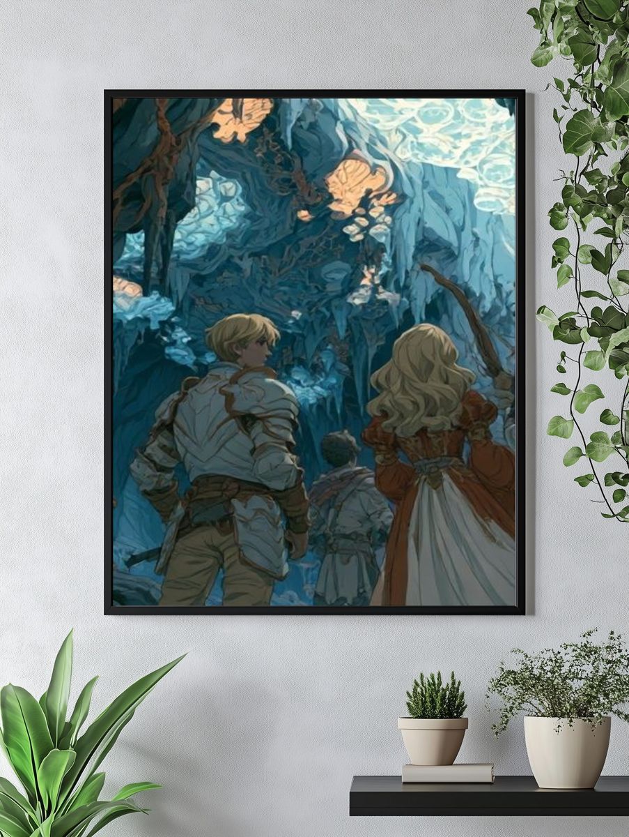 Fantasy Cave Adventure Illustration Poster. — room view 4