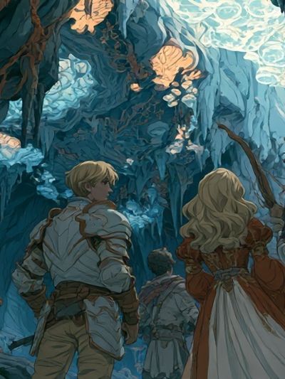 Fantasy Cave Adventure Illustration Poster. poster