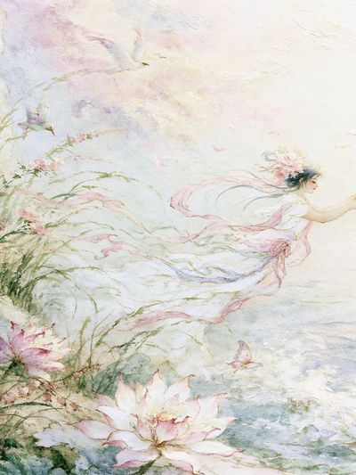 Lotus Fairy Watercolor Print.