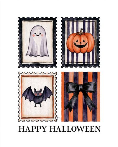 Happy Halloween Watercolor Poster. poster
