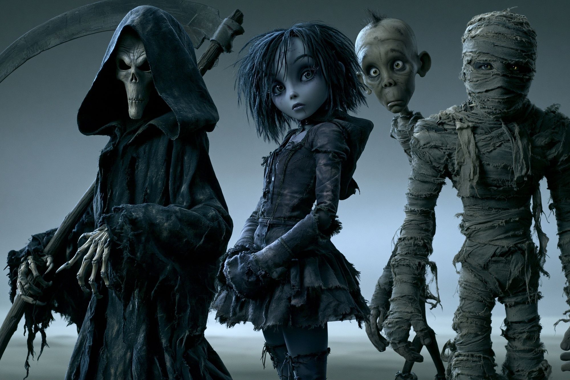 Gothic Halloween Characters Poster. poster detail