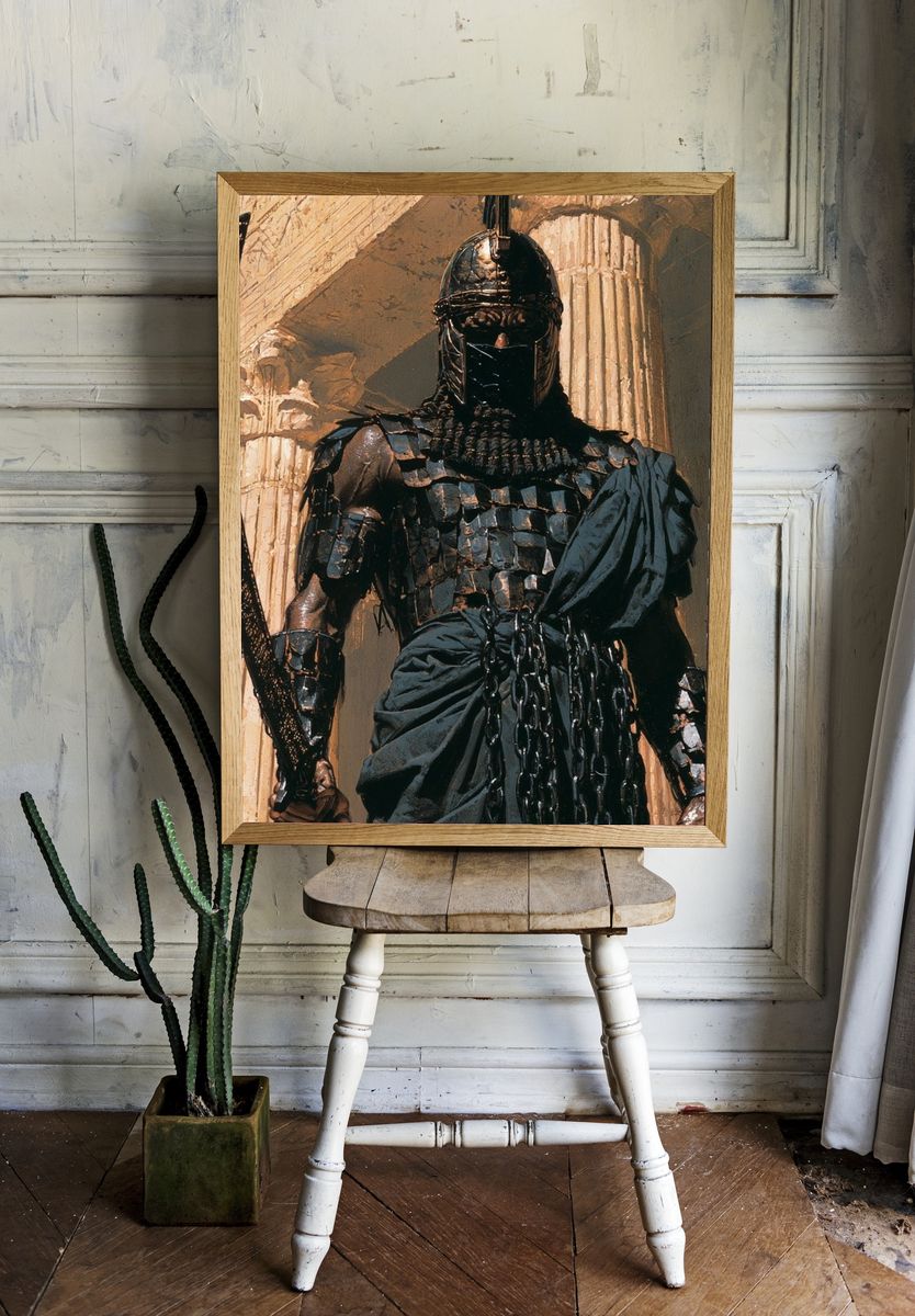 Ancient Warrior — Fantasy Print. room preview