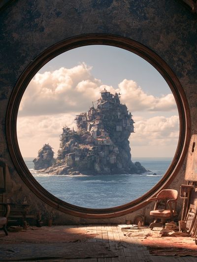 Seaside Island Studio Print.