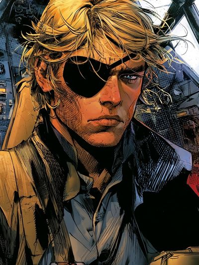 Eyepatch Hero Digital Art Poster.