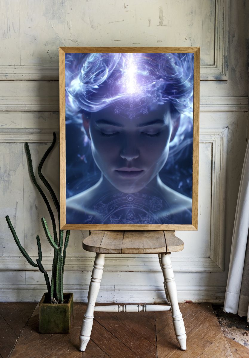 Mystic Aura Portrait Print. — room view 1