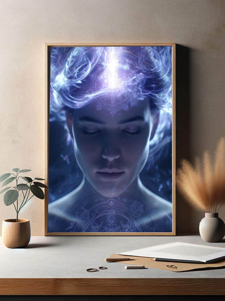 Mystic Aura Portrait Print. — room view 2