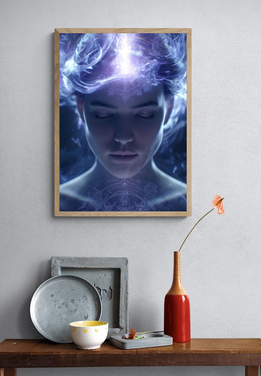 Mystic Aura Portrait Print. — room view 3