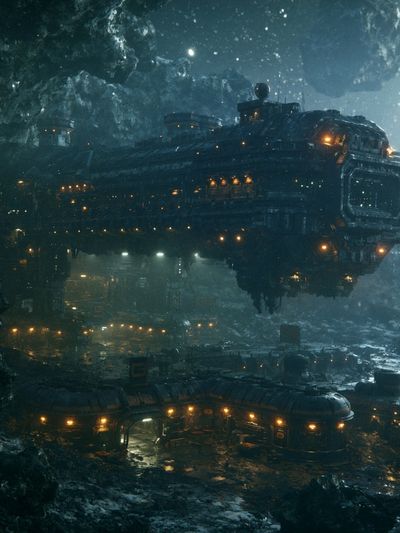 Space Station Cavern Poster.