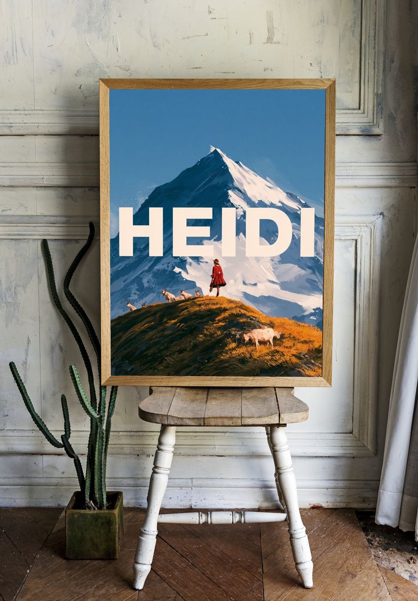 Heidi Mountain Landscape Poster. room preview