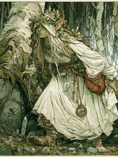 Forest Spirit Illustration Poster.