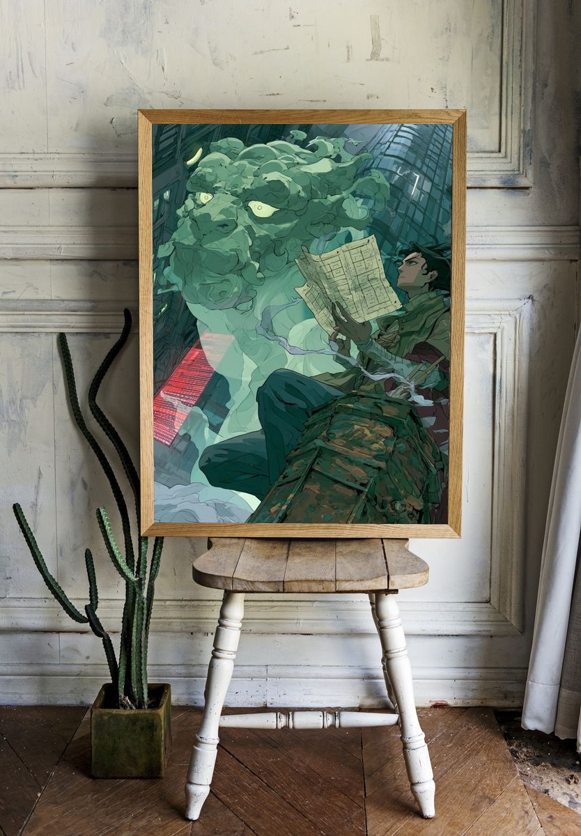 Urban Spirit Digital Art Poster. — room view 1