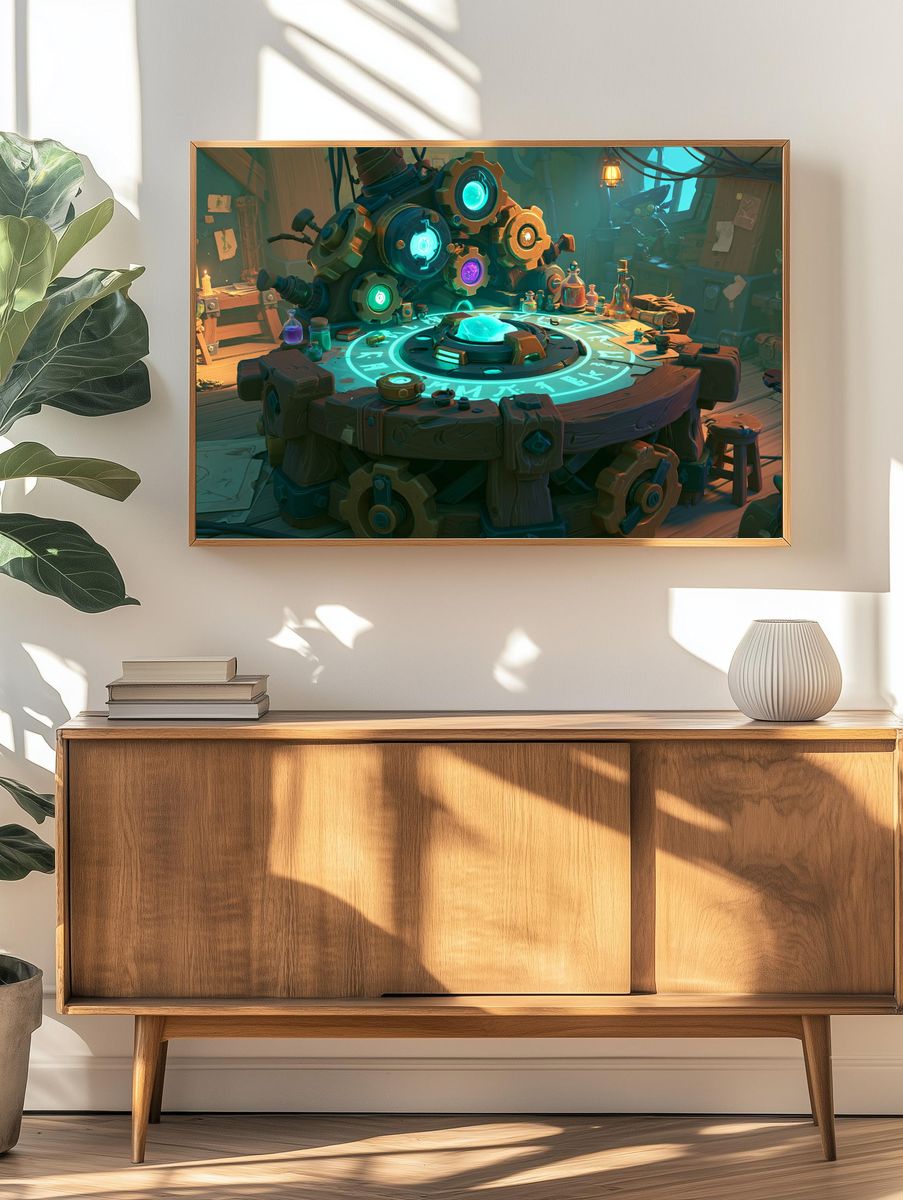 Goblin Alchemy Workshop Illustration Poster. — room view 3