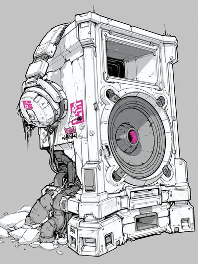 Sci-Fi Mech Pod Illustration Poster.