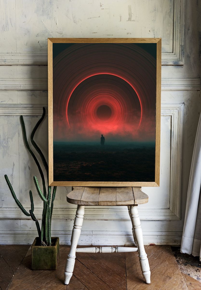 Red Eclipse Portal Print. — room view 1