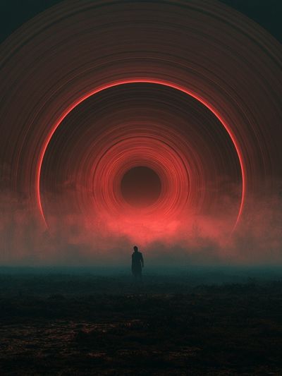 Red Eclipse Portal Print.