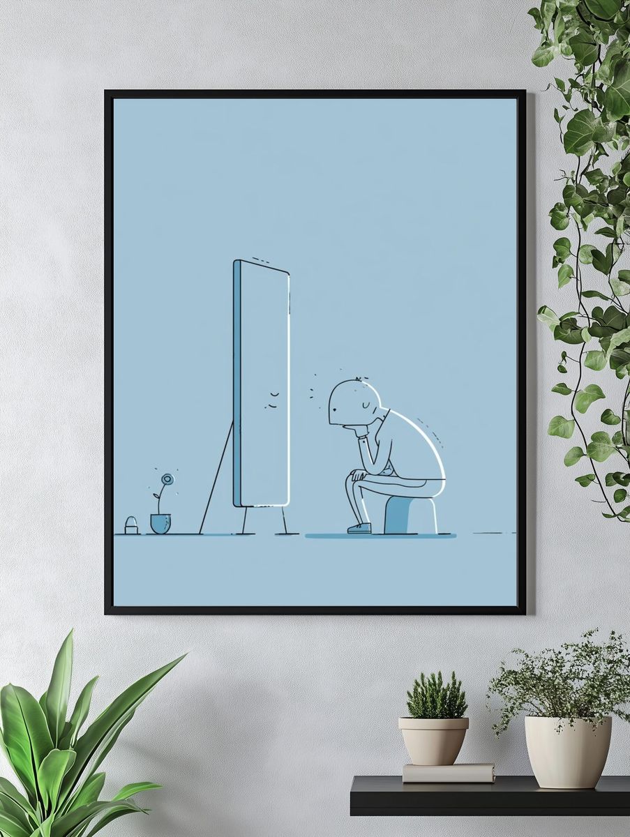 Blue Reflection Illustration Poster. — room view 4