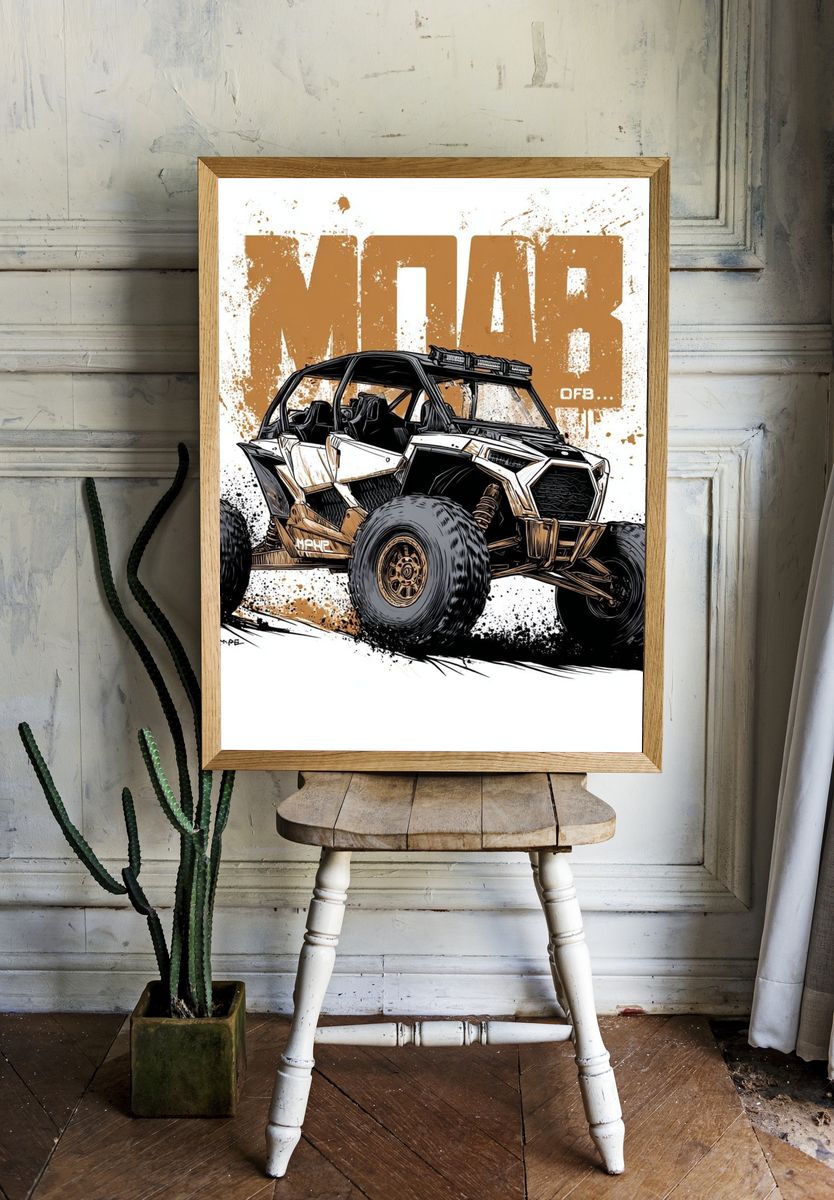 Off-Road Buggy Illustration Poster. — room view 1