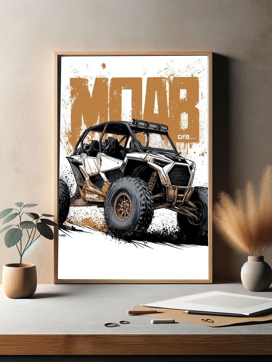 Off-Road Buggy Illustration Poster. — room view 2