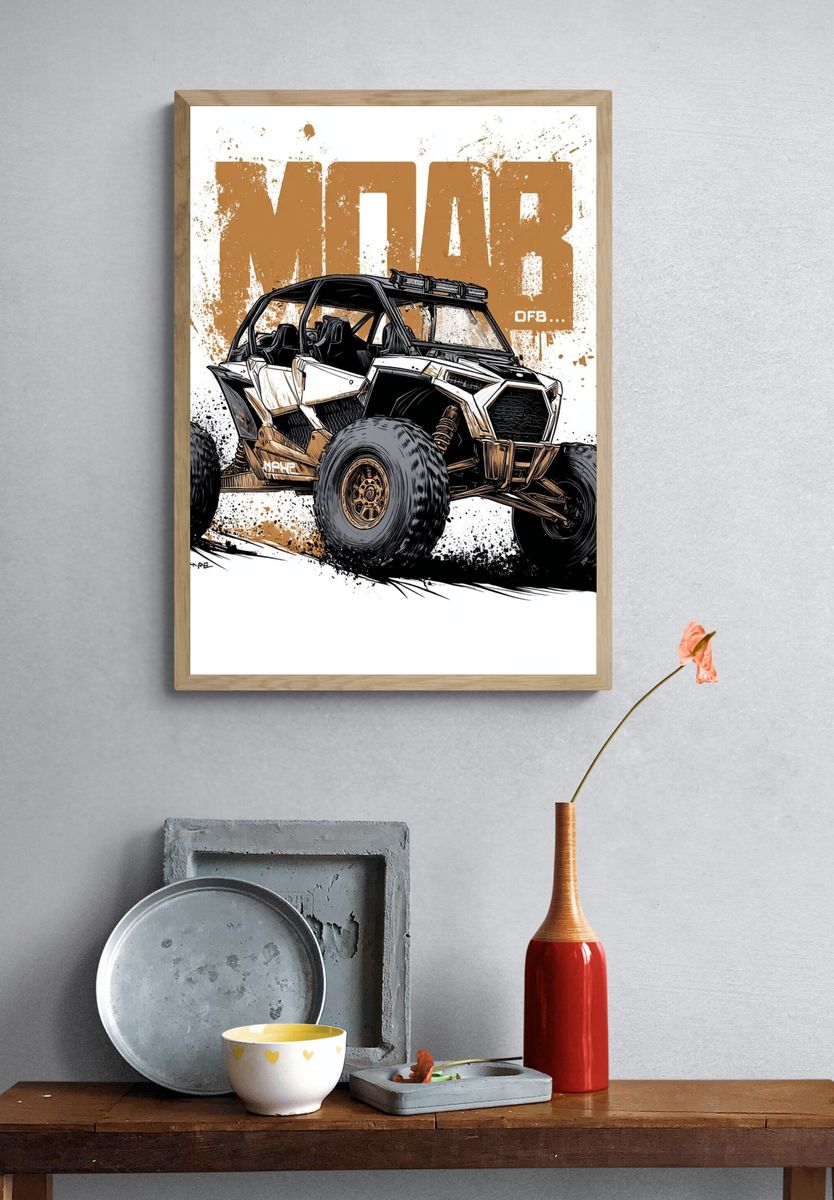 Off-Road Buggy Illustration Poster. — room view 3