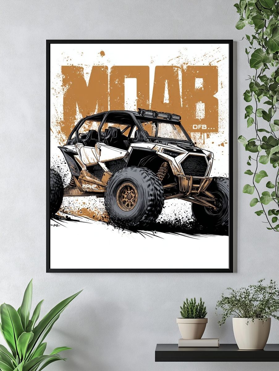 Off-Road Buggy Illustration Poster. — room view 4
