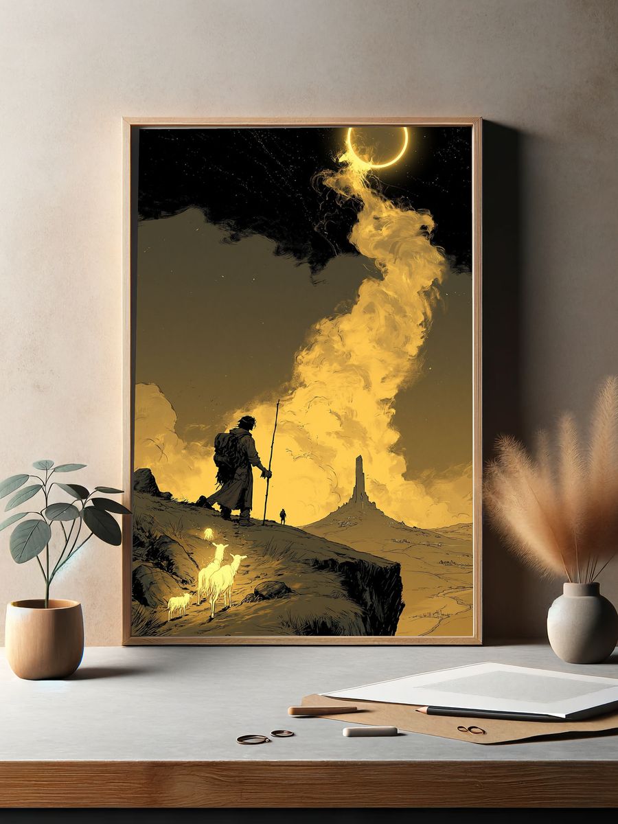 Desert Eclipse Wanderer Poster. — room view 2
