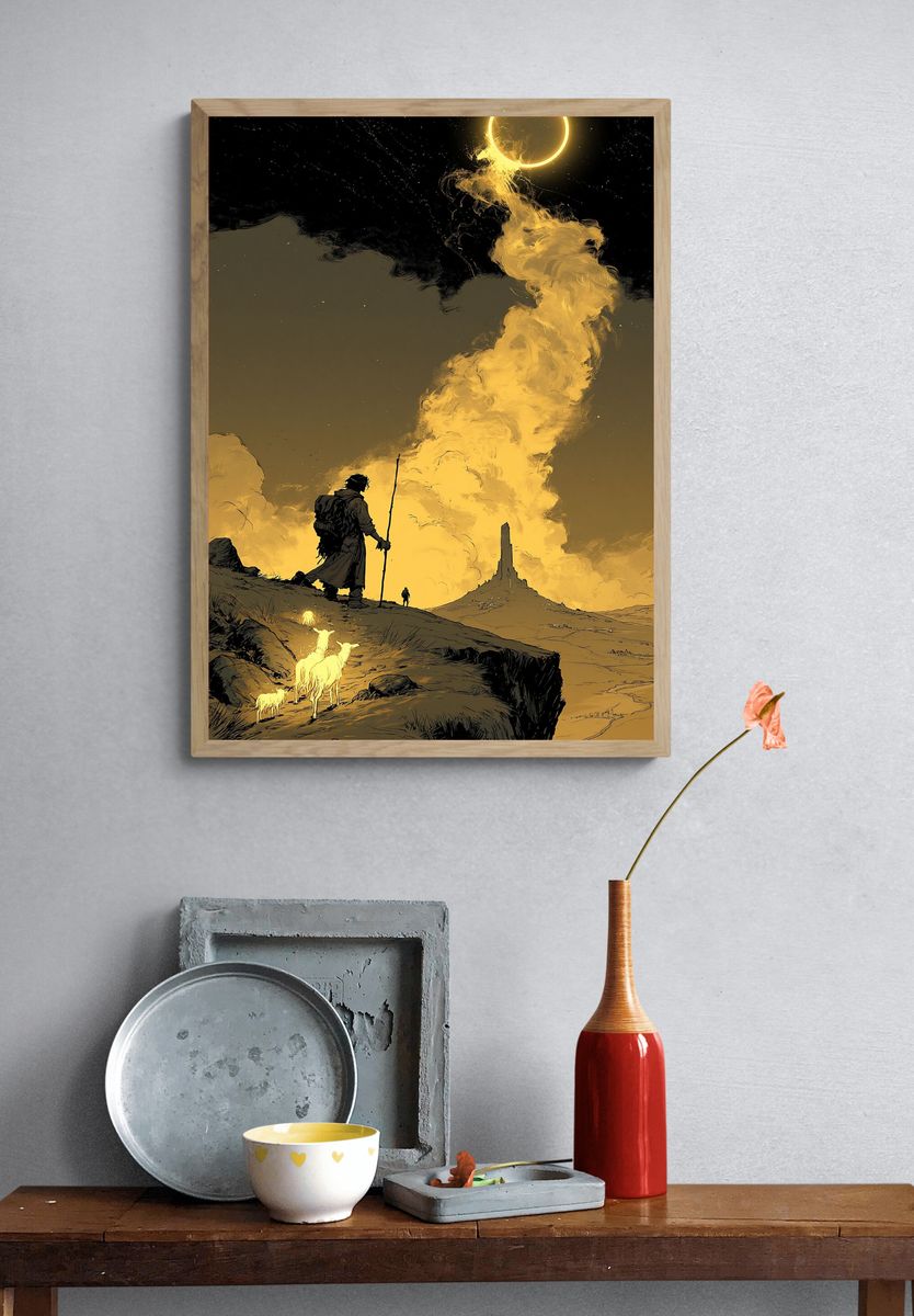 Desert Eclipse Wanderer Poster. — room view 3
