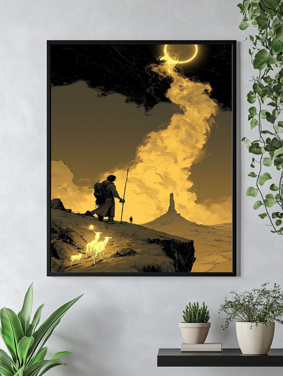 Desert Eclipse Wanderer Poster. — room view 4
