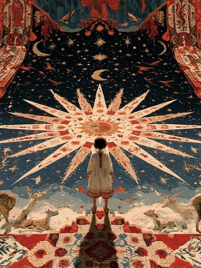 Celestial Tapestry Dreamscape Print. poster