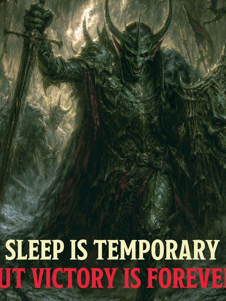 Dark Fantasy Orc Warrior Poster. poster — illustration art