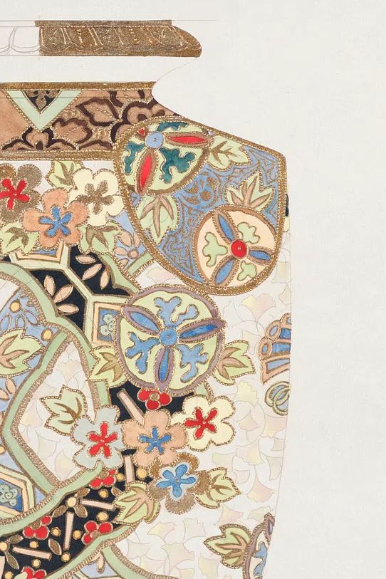 Design Jar (1880-1910) painting high. poster detail