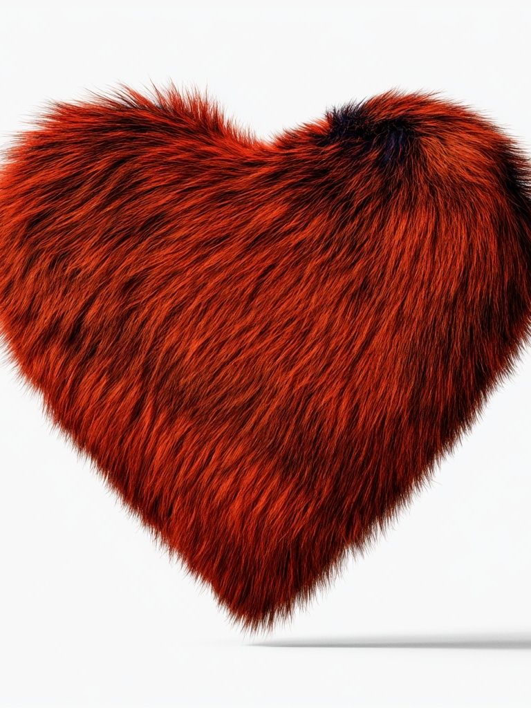 Furry Heart Illustration Poster. poster — illustration art
