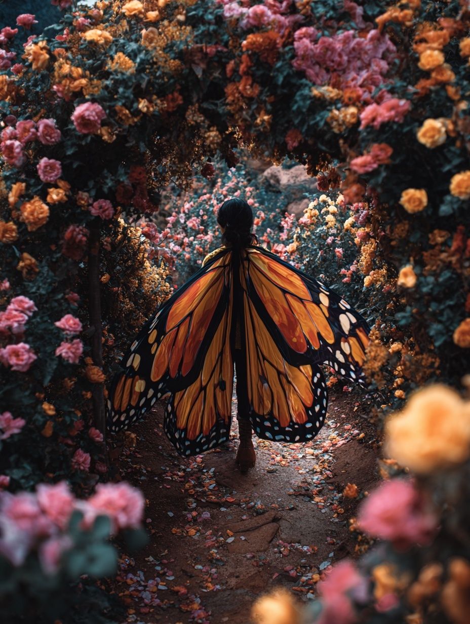 Butterfly Garden Dreamscape Print. poster — illustration art