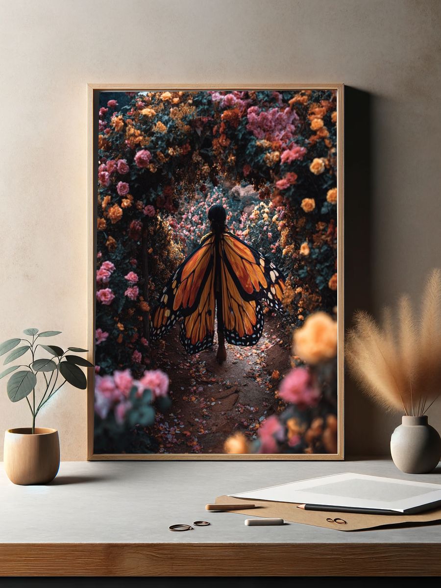 Butterfly Garden Dreamscape Print. — room view 2