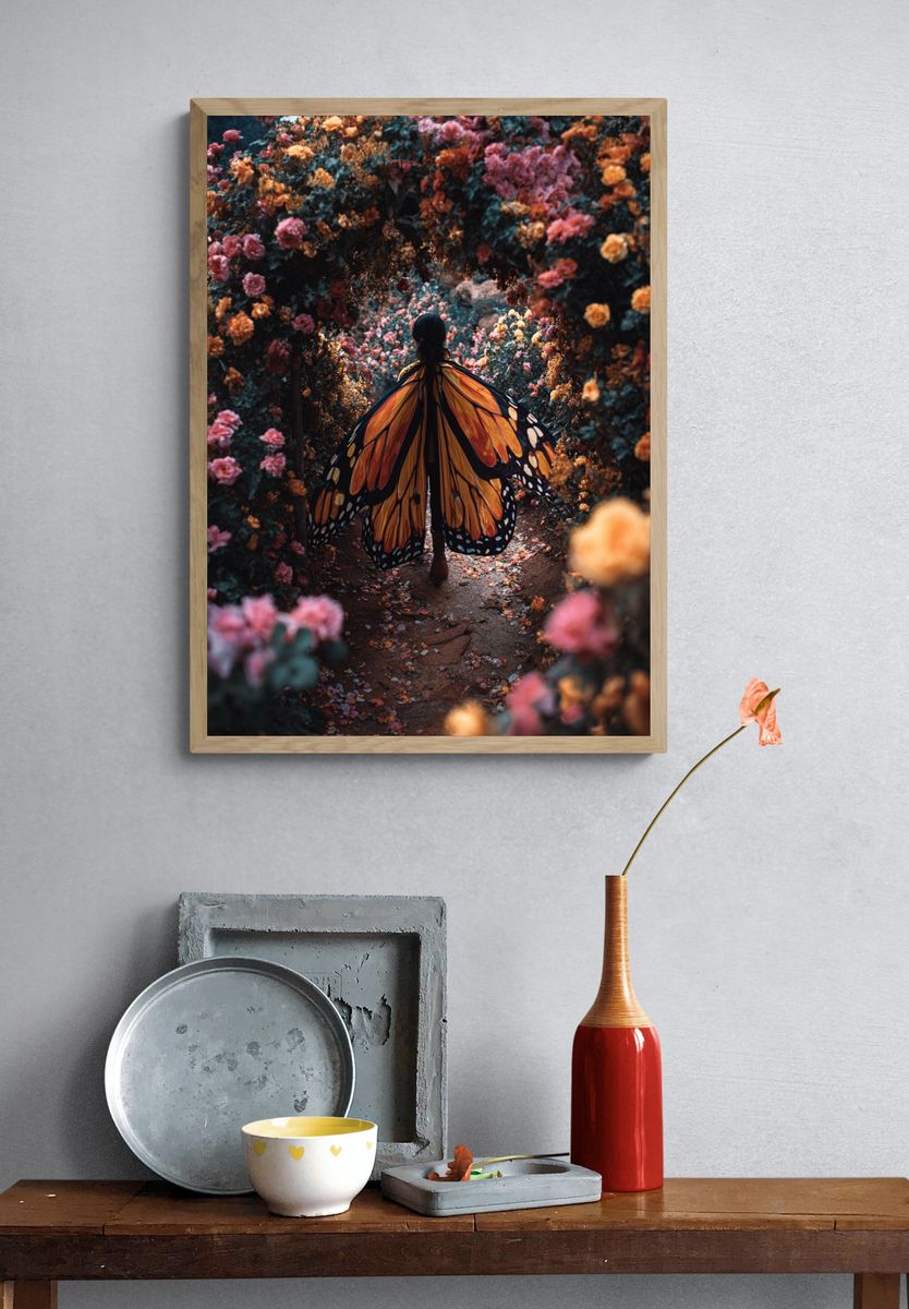 Butterfly Garden Dreamscape Print. — room view 3