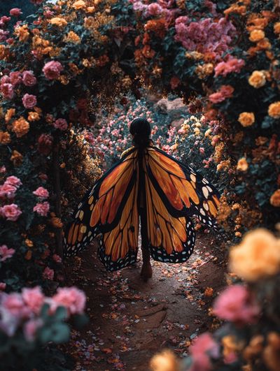 Butterfly Garden Dreamscape Print. poster