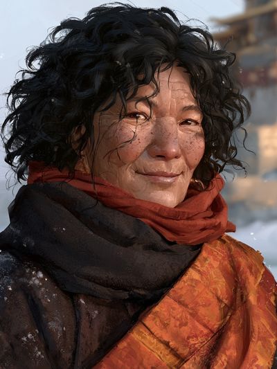 Winter Portrait Illustration Poster. poster