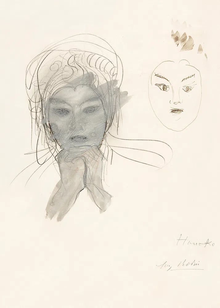 Sketch Portrait Minimalist Print. poster — illustration art
