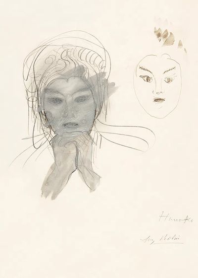 Sketch Portrait Minimalist Print. poster print