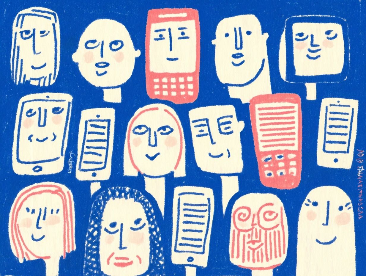 Playful Faces Illustration Poster. poster — illustration art