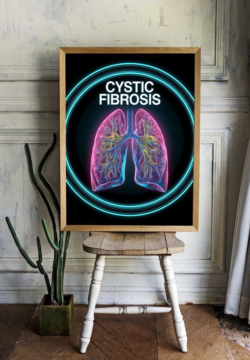 Cystic Fibrosis Medical Illustration Poster. room preview