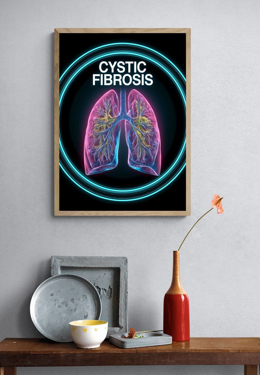 Cystic Fibrosis Medical Illustration Poster. — room view 3