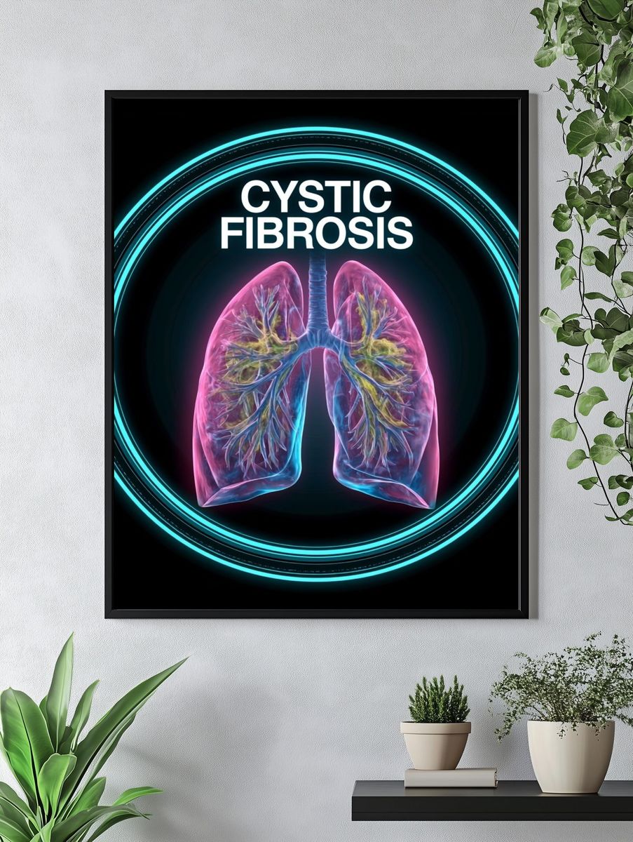 Cystic Fibrosis Medical Illustration Poster. — room view 4