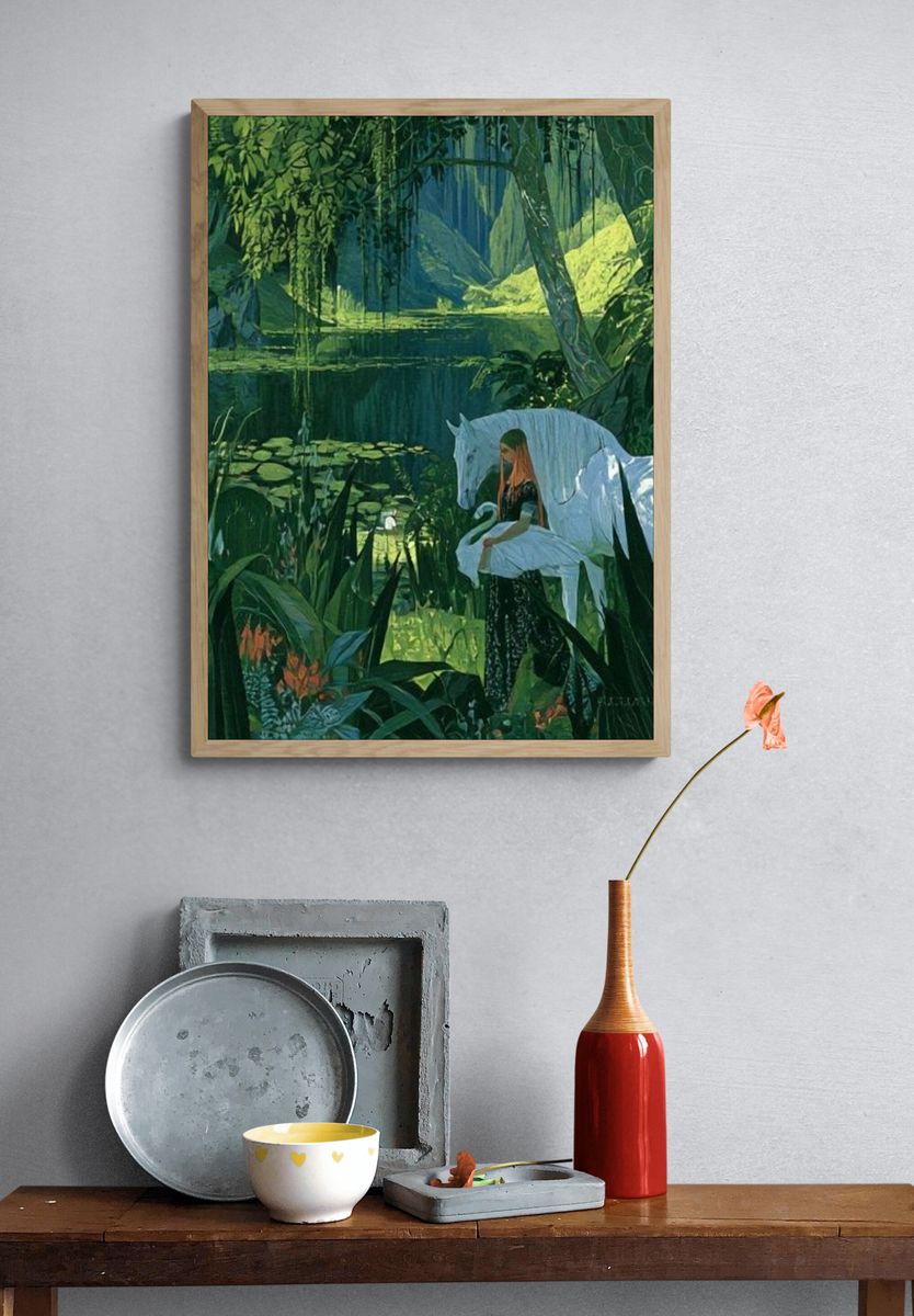 Enchanted Jungle Horse Print. — room view 3