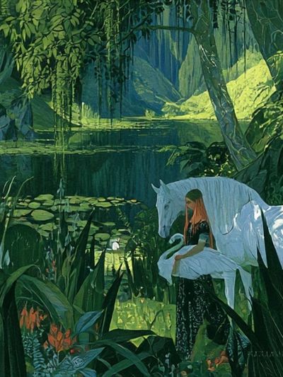 Enchanted Jungle Horse Print.