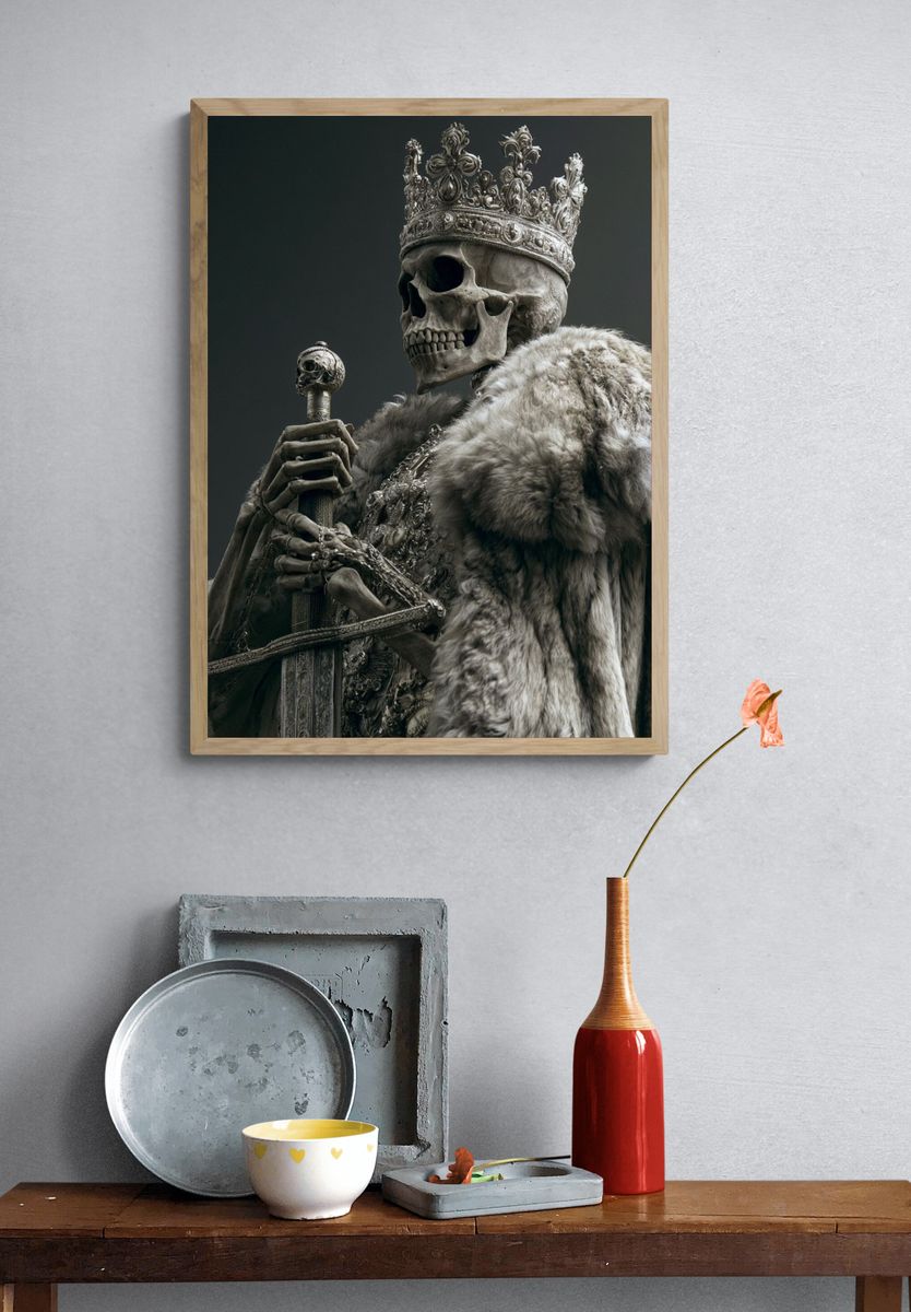 Skeleton King — Dark Fantasy Print. — room view 3