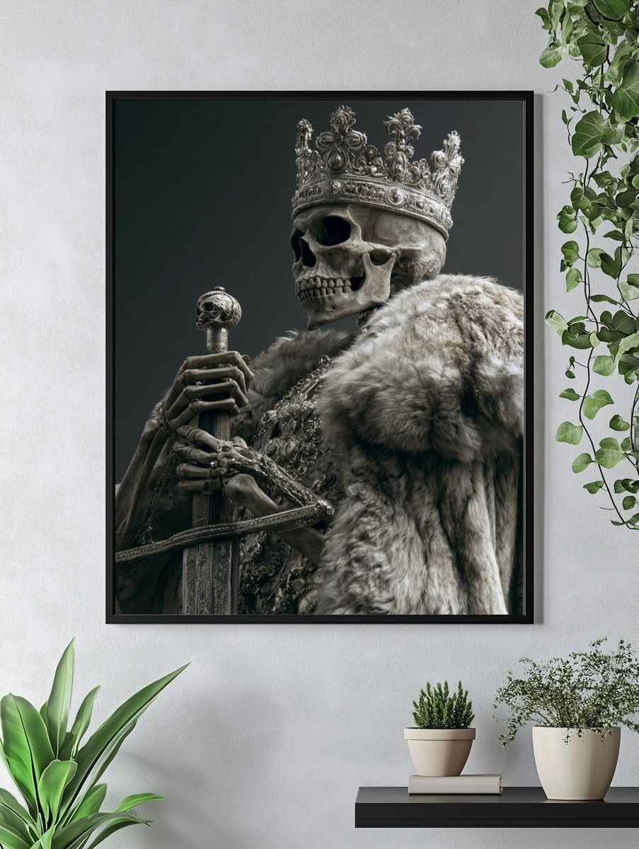 Skeleton King — Dark Fantasy Print. — room view 4