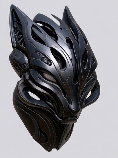 Black Panther Helmet Illustration Poster. poster