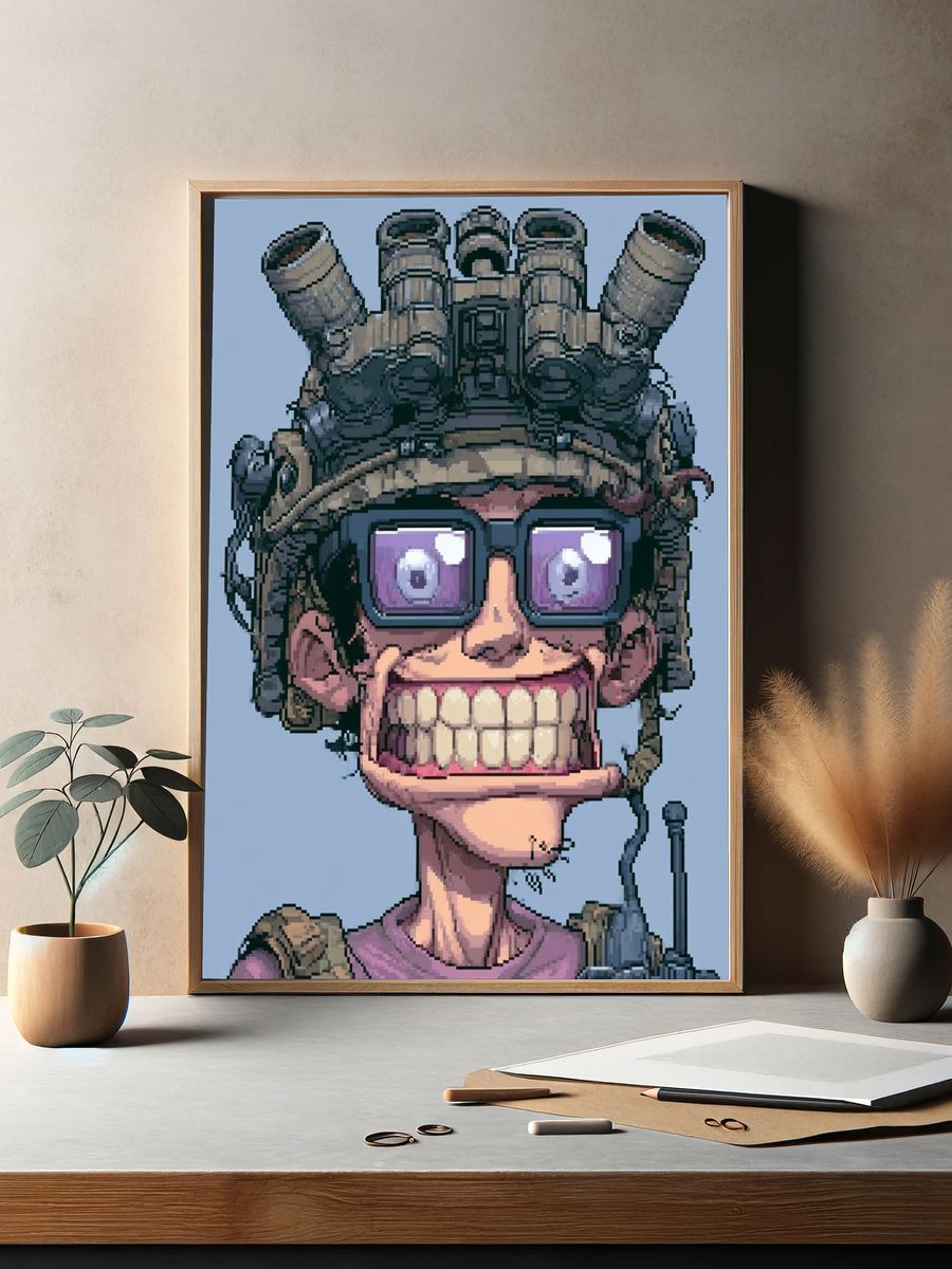 Egyptian Warrior Illustration Poster. — room view 2